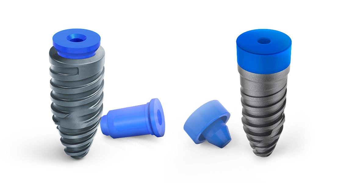 IMG Implante e tapa 2 - Tapa de Cobertura Friccional: Vedação total que facilita a ativação do componente protético